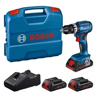 BOSCH GSB 18V-45 AVVITATORE BATTENTE + 3 BATTERIE PROCORE18V 4.0 AH + GAL 18V-40 - Immagine 1 di 3