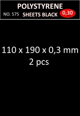 MW22 PLUSMODEL 575 POLYSTYRENE SHEETS BLACK 0,3MM ACCESSORIES
