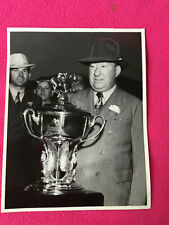 vintage PHOTO horse racing TRACK jockey TROFEE price JUDGE GEORGE SCHILLING 