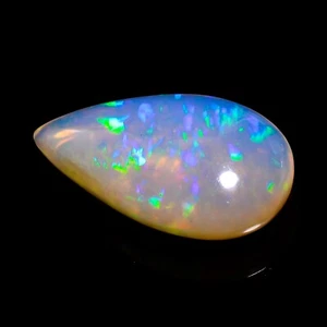 Natural Ethiopian Welo Fire Opal Pear Cabochon Gemstone 31x18x09MM 23.00Cts. - Picture 1 of 3