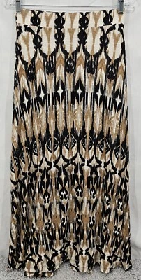 International Concepts Womens Maxi Skirt Tribal Boho Western Beige Petite Small - Image 1 of 4