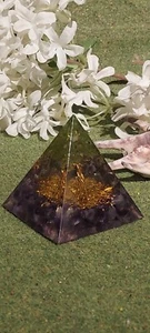 Orgone Peridot Amethyst Tree of Life Pyramid (B1) - Picture 1 of 3