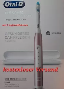 Oral B Pulsonic Slimluxe 4500 el. Schallzahnbürste mit 2 Bürsten rose Neu u. OVP - Bild 1 von 2