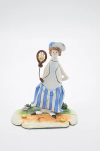 Vintage Zampiva Italy Porcelain Figurine Tennis Boy / Player Signed - Picture 1 of 7