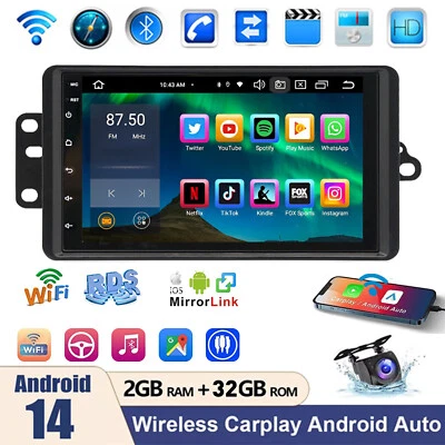 For 2003-07 GMC Sierra Yukon Hummer H2 7" Carplay Android 14 Car Stereo Radio - Image 1 of 4