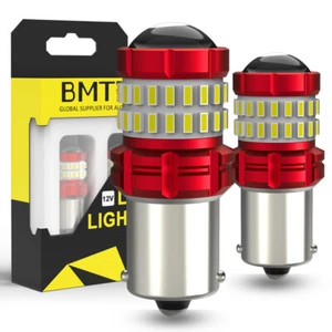 White 7506 1156  LED Light Bulbs For VW Jetta Daytime Running DRL Lamp 2PCS - Picture 1 of 7