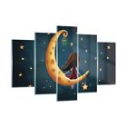 Impression Sur Verre 150X100cm Tableaux Image Photo Pour Enfants Fille Lune