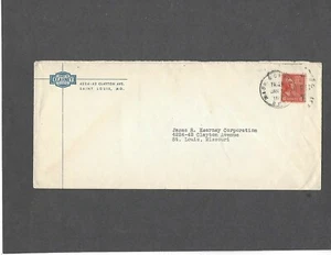 #811 6c JOHN Q ADAMS PREXIE COVER SAINT LOUIS,MO w/ 1940 RPO cancel - Picture 1 of 1