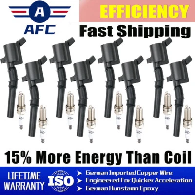 8 OEM Ignition Coil + Iridium Spark Plug for 2000-2010 Ford F-150 4.6/5.4L DG508 - Image 1 of 4