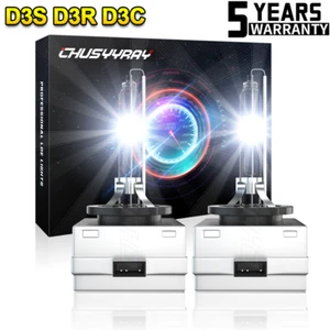 2PCS NEW D3S 66340 6000K WHITE BRIGHT 35W HID XENON LIGHT BULBS SET HEADLIGHTS - Picture 1 of 10