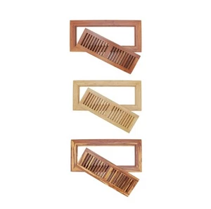 Registro de ventilación de piso de madera de bambú madera 6 3/4" x 14 3/4" - Imagen 1 de 4