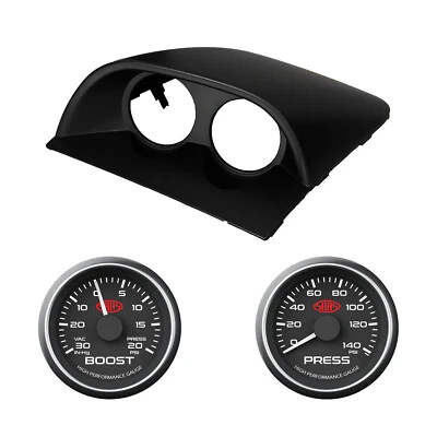 Dual Gauge Pod w/ Turbo Boost & Oil Press Gauge VY VZ Commodore SV6 SS V6 V8 UTE - Image 1 of 4
