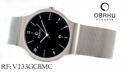 Obaku Denmark Men's Watch Stainless Steel Mesh Band V133GCBMC Classic 38mm - Image 1 of 4