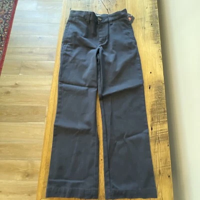 NWT Chaps Flat Front Adjustable Waist Navy Blue Uniform Pants Boys 6 Regular - Image 1 of 4