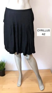 Cyrillus Taille 42 Superbe jupe doublée noire black skirt - Imagen 1 de 4