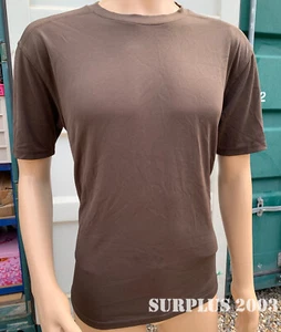  braunes T-Shirt Feuchtigkeit selbstableitendes Top COOLMAX BRITISCHE ARMY - Bild 1 von 2