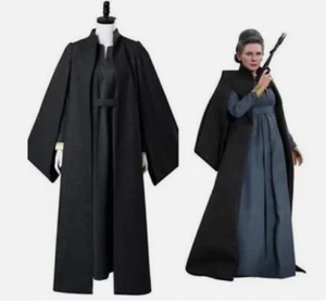 Star Wars 8 The Last Jedi Leia Organa Solo Outfit Cosplay Costume Black Robe Set - Picture 1 of 9