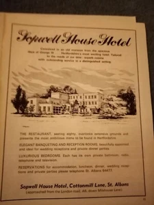 Sa79 Ephemera 1970 advert sopwell House Hotel St Albans - Foto 1 di 1