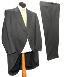 HERMOSO TRAJE DE MAÑANA MAGEE DOS PIEZAS GRIS OSCURO 46” S W 42"" - Imagen 1 de 21