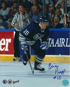 Autographed BRIAN PROPP Hartford Whalers 8x10 photo - COA  - Picture 1 of 1