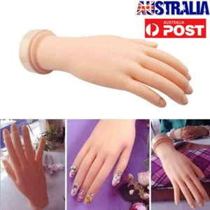 Flexible Model Hand Soft Plastic Flectional Mannequin Nail Art Practice Tool - Picture 1 of 9