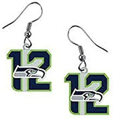 NFL Seattle Seahawks 12th Man Dangle Earrings Cover
