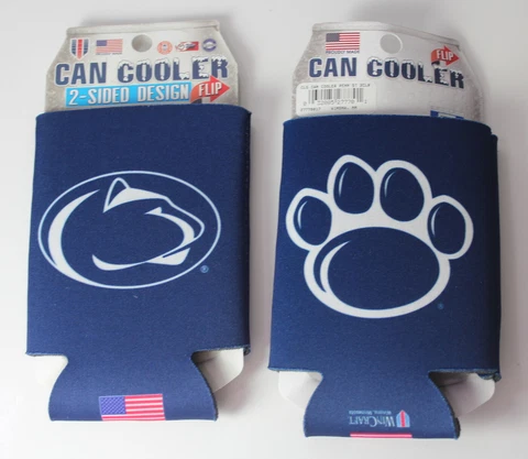 Penn State Nittany Lions NCAA Gift Set of 2 Classic Can Coolers Coozies NEW Cover