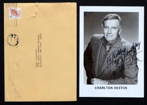 Vintage CHARLTON HESTON Original SIGNIERTES AUTOGRAMM Autogramm Foto FILMSTAR - Bild 1 von 1