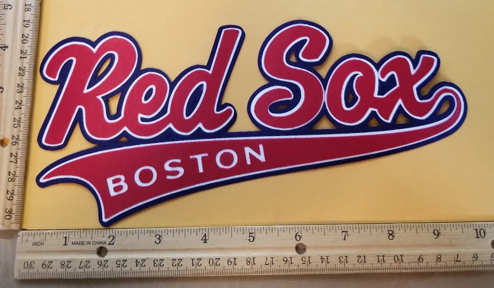 HUGE BOSTON RED SOX IRON-ON PATCH -4" x 10" - Изображение 1 из 1