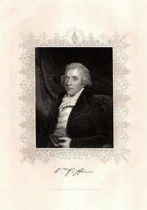 c1850 William Gifford * Traductor Poeta Inglaterra Retrato grabado en acero - Imagen 1 de 1