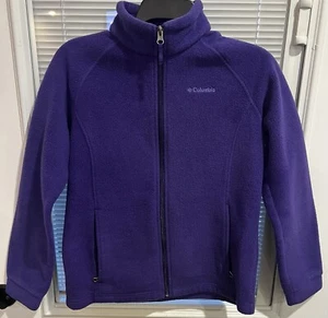 Columbia Youth Girls Purple Fleece Full Zip Jacket Large 14/16 - Picture 1 of 10
