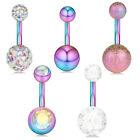 Surgical Steel Crystal Navel Belly Button Rings Belly Piercing Sexy Body Jewe Ca