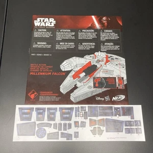Juego de calcomanías de Star Wars Force Awakens Millenium Falcon manual de instrucciones - Imagen 1 de 13