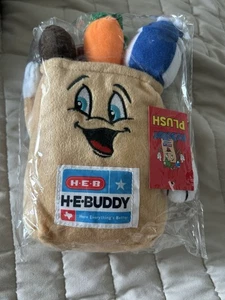 HEB Texas H E Buddy Grocery Store Bag Sack Plush 9” - New - Picture 1 of 10
