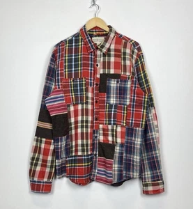 Denim & Supply Ralph Lauren RL Patchwork Hemd Knöpfe Avantgarde Größe XL Y2K - Bild 1 von 9