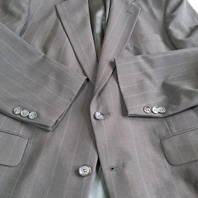 Traje Botany 500 2 Piezas Para Hombre A Rayas Azul Marino 40R 32W x 28L EE. UU. Ajuste Atlético  Foto 1 de 4