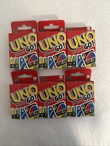 6 PACK BULK UNO Go Mini Card Game Travel Pocket Sized Cards Mattel New Free S/H - Picture 1 of 6
