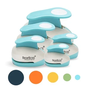 5 Circle Paper Punch, Handmade Scrapbook Paper Puncher, Different Size of Scr... - Picture 1 of 7
