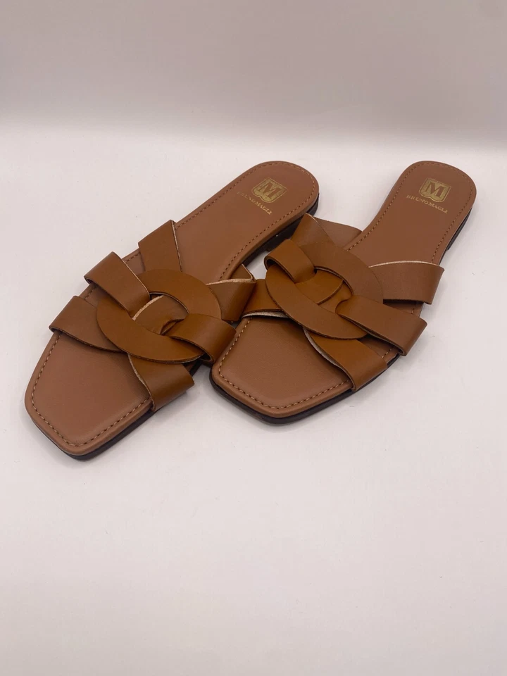 Bruno Magli Women Alessia Brown Leather Sandal Sz 40/9 - Image 1 of 4