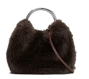 Nuevo con etiquetas Bolso Cartera Staud Romeo Piel Sintética en Espresso $395 Correa Extraíble - Imagen 1 de 6