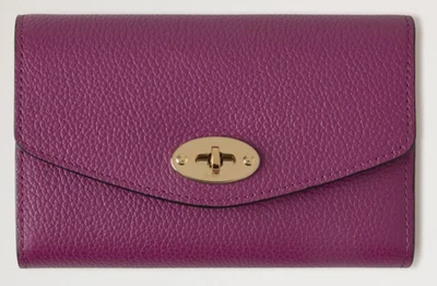 Cartera Mulberry Mediana Darley Flor de Orquídea Pequeña Grano Clásico Foto 1 de 4