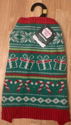 Holiday Tails A Handcrafted Fairisle Dog Sweater, M - Image 1 of 4