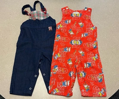 Mono y mameluco de pana Health-Tex años 70/80 de colección - 18-24 hecho en EE. UU. Foto 1 de 4