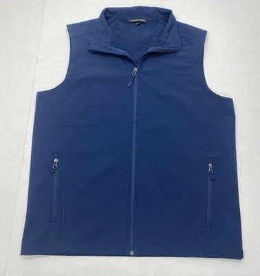 Port Authority Men's Soft Shell Vest LG. Navy Blue Front Pockets ATHLEISURE - Image 1 of 4