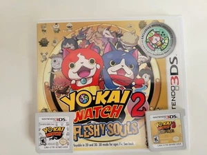 Yo-kai Watch 2: Fleshy Souls / Yokai Nintendo 3DS With Manual No Medal Lot - Picture 1 of 10
