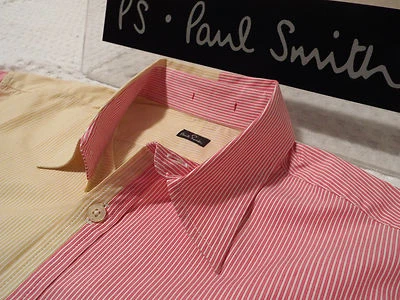 PAUL SMITH Mens Shirt 🌍 Size S (CHEST 38") 🌎 RRP £95+ 📮 PANELS OF STRIPES - Image 1 of 4