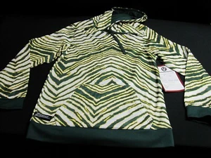 Zubaz Packers/Athletics Colorway Zebraprint Hoodie Medium NWOT ~ 8555 - Picture 1 of 7