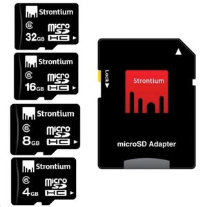 New Strontium 4GB 8GB microSD microSDHC Card TF Card Class 6 w/SD Card Adapter - Picture 1 of 5