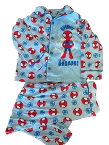 Marvel Spidey Amazing Friends Flannel PJ Set Boys Kids Toddler Size 5T - Picture 1 of 3