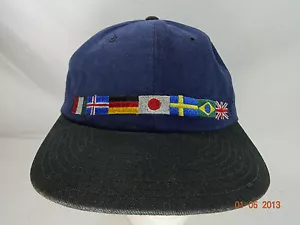 Vtg Olympic Flags 1996 Games Atlanta Snapback Hat USA Champion 100 Cotton Cap - Picture 1 of 11